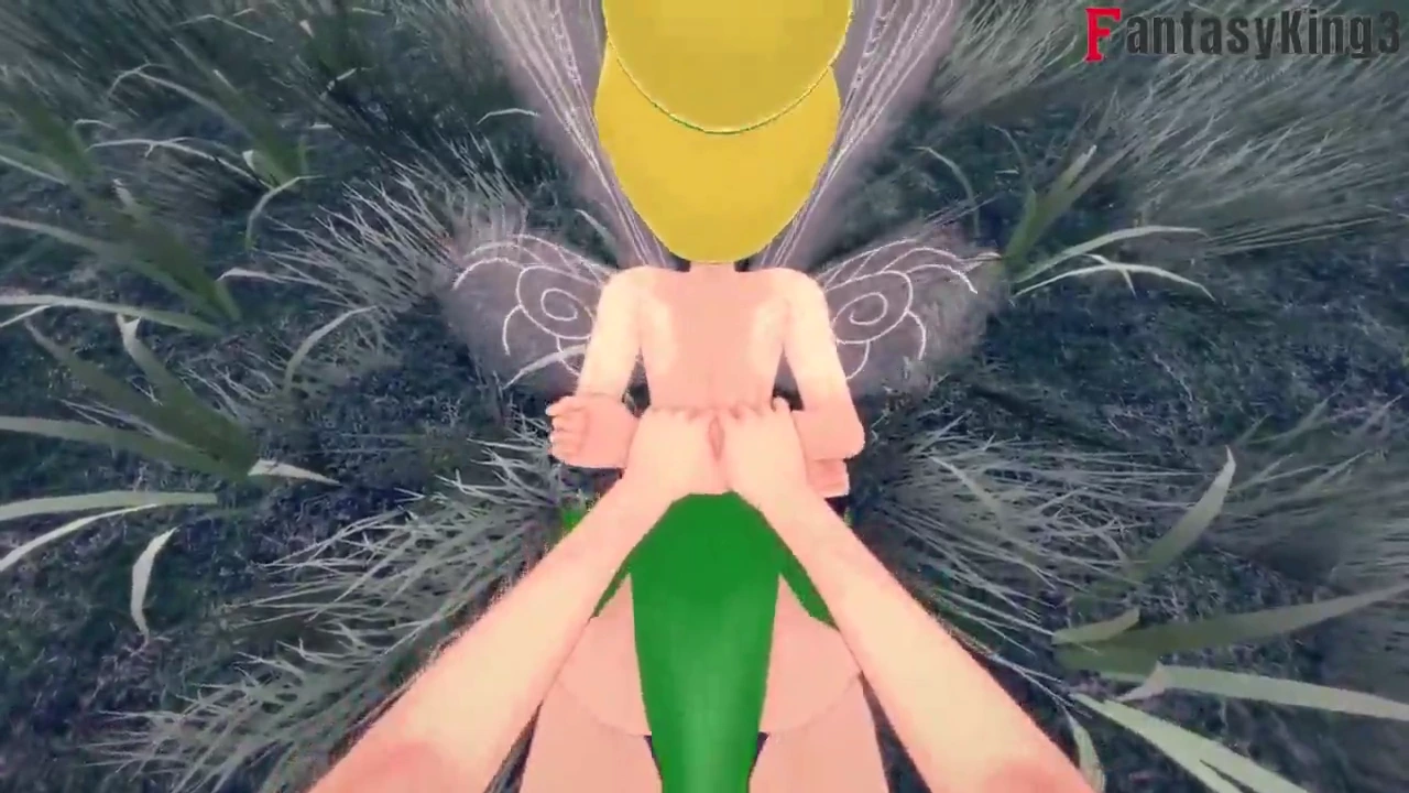 Tinker Bell and another fairy engage in sexual activity while another fairy watches in Peter Pank short film porn video